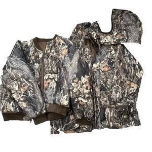 Gamehide Hush Hide Hunting Camouflage Jacket Men's Large 3 in 1 Removable Hood